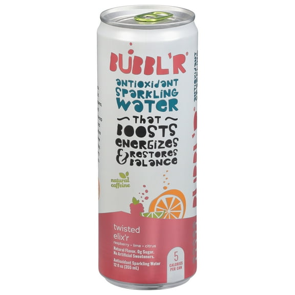 BUBBL'R Antioxidant Sparkling Water, twisted elix'r, 12 fl oz Can