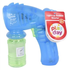 Play Day Light up Bubble Blaster - Blue, 4oz Solution, Children Ages 3+