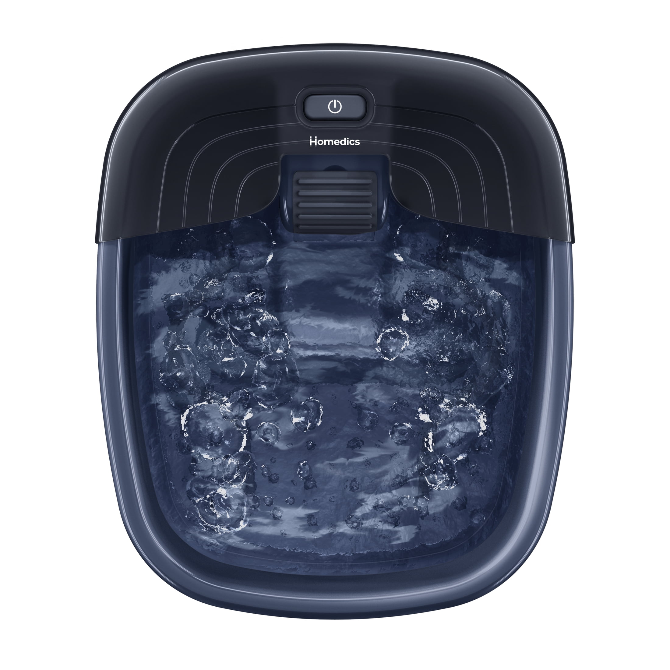 Homedics Bubble Bliss Deluxe Foot-Spa with Heat, Massaging Bubbles, Acupressure Attachments, Bubbling Foot Spa Bath, Black