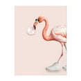 thumbnail image 1 of BUBBLE GUM FLAMINGO - Digital Art Flamingo Humor Surrealism Pop Art Modern Art Fashion Tropical Unframed Wall Art Print 11 x 14 inches, 1 of 4
