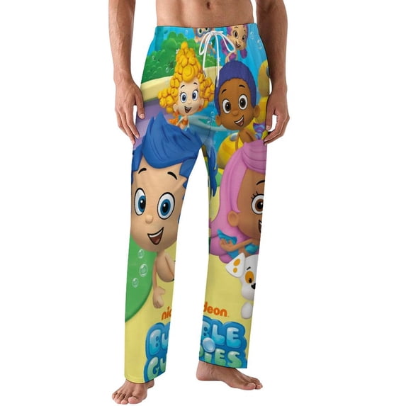 BUBBLE GUPPIES Mens PJ Pajama Pants Bottoms Lounge Pants Sleepwear PJs with Pockets