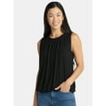thumbnail image 1 of Time and Tru Women's Sleeveless Bubble Hem Top, Sizes XS-XXXL, 1 of 5