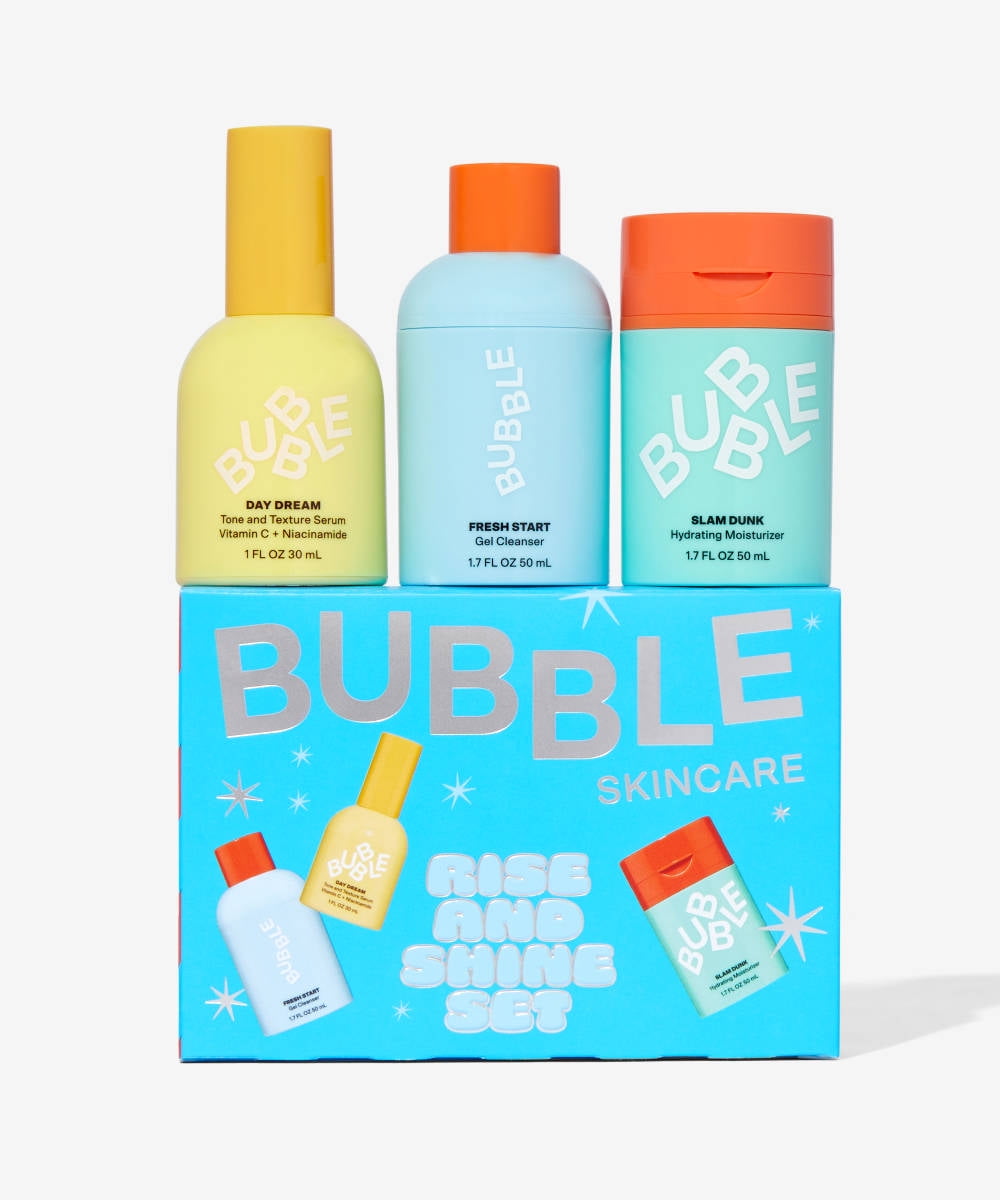 BUBBLE SKINCARE RISE &amp; SHINE 3 STEP HOLIDAY SET