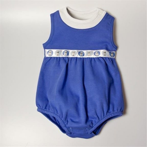 BUBBSDBL36 Balloon Bodysuit - Dark Blue, 3 -6 months