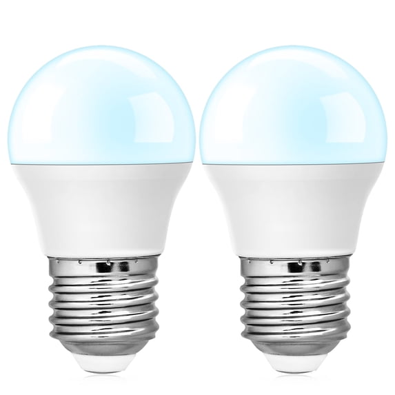 BUBO LED Refrigerator Light Bulb, 40 Watt Equivalent, Daylight White 5000K, 120V, A15 Appliance Bulb, Ideal for Fridge, Freezer, E26 Medium Base, 5.5W, Non-Dimmable, 2 Pack