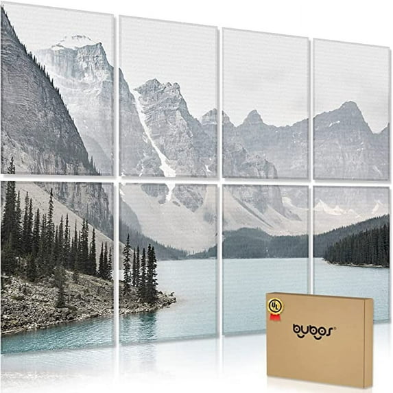 BUBOS Art Acoustic Panels,48 x 32Inches Premium Acoustical wall panel, Acoustic Wall Art,Better Decoratve Than Sound Proof Foam Panels, Studio,Office,Home Acoustic Treatment,Artistic Peak
