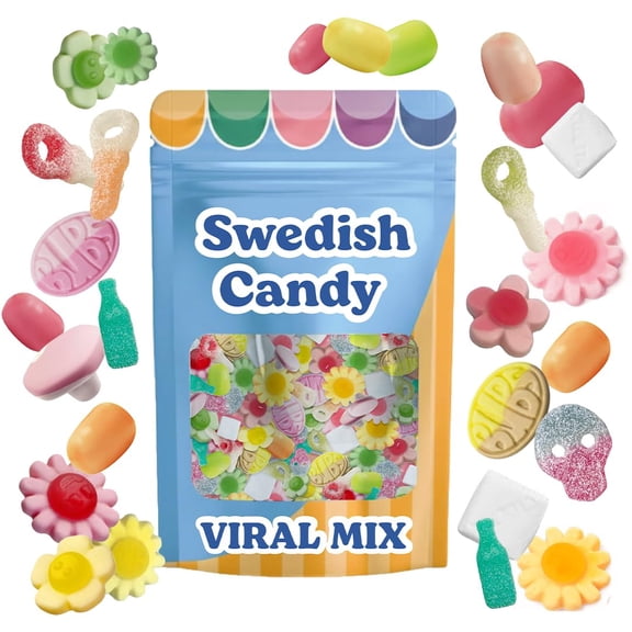 BUBS Swedish Candy Mix Viral Sweet & Sour Gummies | Assorted Fruity Swedish Sweets | Made in Sweden | Scandinavian Pick & Mix Favorite
