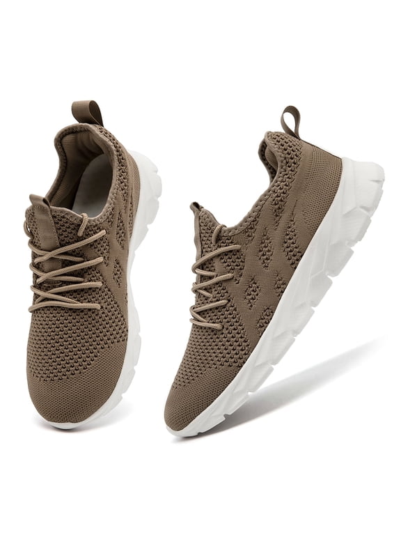 Knit No-Tie Sneakers, Lightweight Breathable Mesh Walking Shoes, Non-Slip Comfort Casual Athletic Shoes for Daily & Workout Wear
