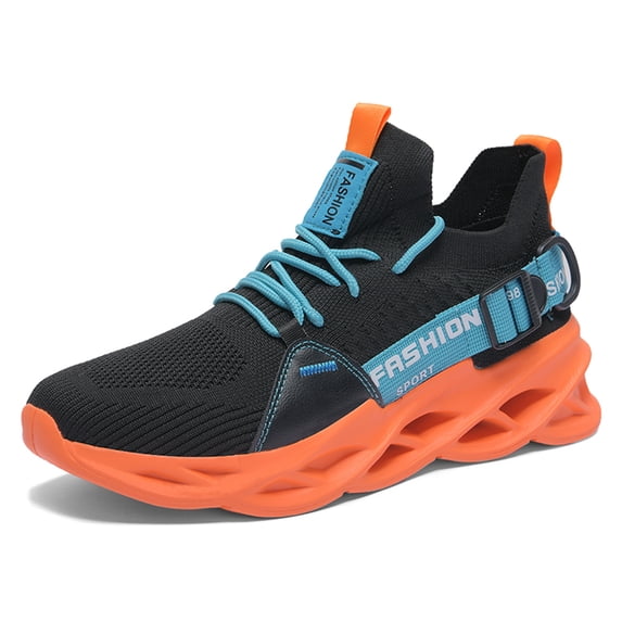 BUBUDENG Men Athletic Mesh Shoes Non Slip Blade Running Gym Sneakers Lightweight Walking Sports Cool Shoes