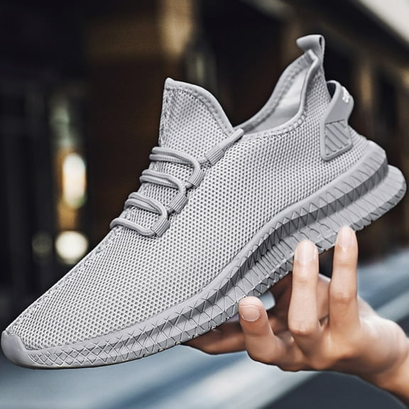 BUBUDENG Men Athletic Slip on Shoes Mesh Running Shoes Men For Gym Walking Shoes Comfortable