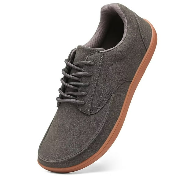 BUBUDENG Men's Wide Slip on Barefoot Shoes Work Non Slip Minimalist Sneakers