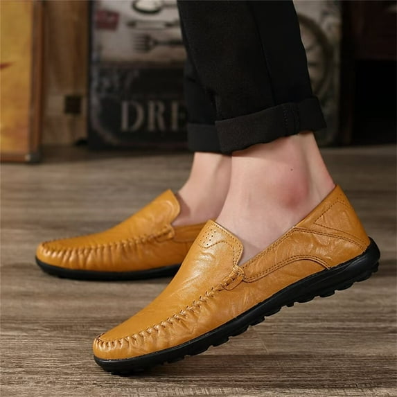 BUBUDENG Mens Loafers Driving Dress Shoes Comfortable Slip on Shoes Casual Penny Loafers for Men