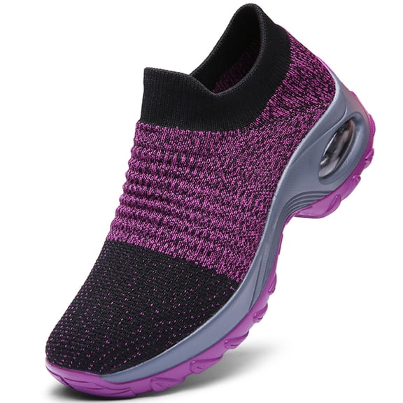 BUBUDENG Walking Shoes for Women Breathable Casual Sneakers Non-Slip Working Nurse Shoes Comfort Wedge Platform Shoes Lady