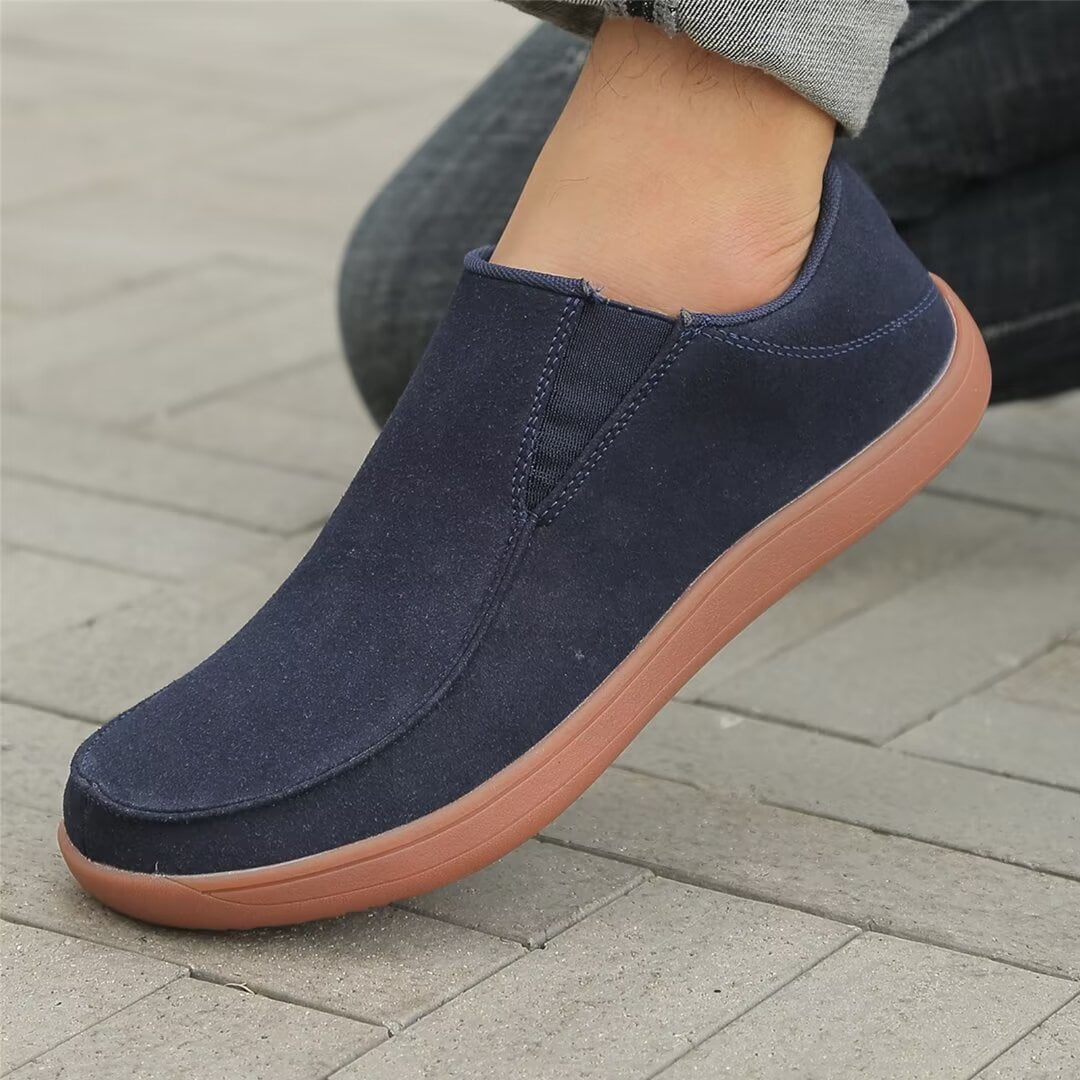 BUBUDENG Wide Shoes for Men Slip On Loafers Boat Walking Shoes Slipons
