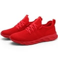 thumbnail image 1 of BUBUDENG Womens Slip-on Sneakers Athletic Walking Sneakers Lightweight Casual Running Gym Shoes Size 9.5 Red, 1 of 8