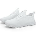 thumbnail image 1 of BUBUDENG Womens Slip-on Sneakers Athletic Walking Sneakers Lightweight Casual Running Gym Shoes Size 9.5 White, 1 of 8