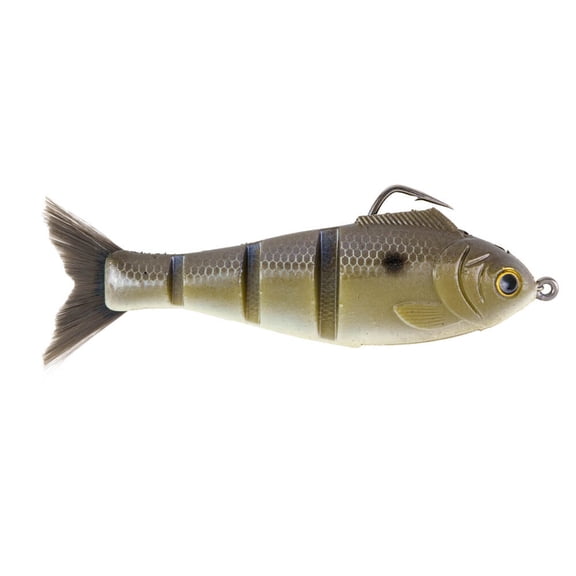 BUCCA BRAND WEEDLESS BABY BULL SHAD 4.5" / 3/4 OZ / GIZZARD SHAD (2 PACK)