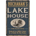 thumbnail image 1 of BUCHANAN'S Lake House Blue Cabin Home Decor 8 x 12 High Gloss Metal 208120038471, 1 of 1