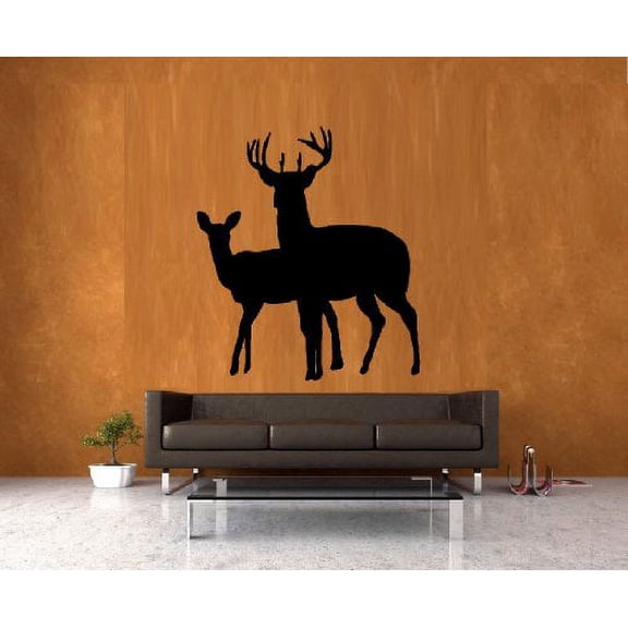 BUCK AND DOE ~ WALL DECAL, HOME DECOR 20" X 19"
