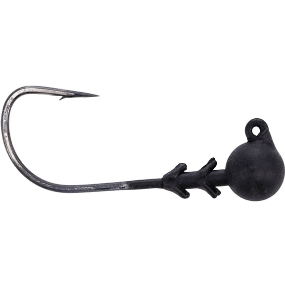 Buckeye Lures G-Stroll Head 1/4oz Round Ball Jighead 3/0 Matte Black