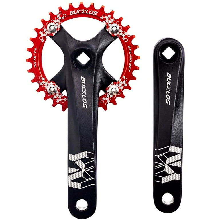 BUCKLOS 104 BCD Mountain Bike Single Speed Crankset 170mm Square Taper Crankset with Plating Chainring 30 32 34 36 38T Multicolor Walmart