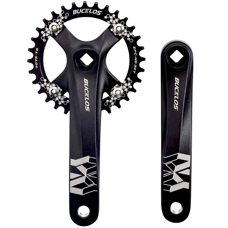 BUCKLOS 104 BCD Mountain Bike Single Speed Crankset 170mm Square Taper Crankset with Plating Chainring 30 32 34 36 38T Multicolor Walmart