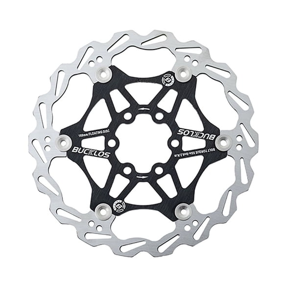BUCKLOS 160 mm 180mm 203mm Disc Brake Rotor, MTB Mountain Bicycle Rotor, Aluminum Heat Dissipation Road Mountain Bike Floating Rotors with 6 Bolts, Fit for Road Bike, Mountain Bikes, BMX