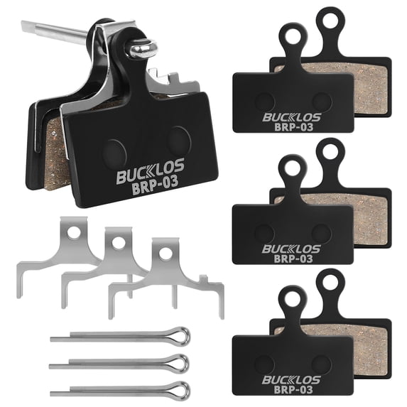 BUCKLOS 2/4 Pair Bike Bicycle Disc Brake Pads BRP-03 Mountain Road MTB Electric Bike Scooter Resin Sintered-Metal Ceramic for SHIMANO XTR BR-M9000 BR-M985, XT BR-M8000, BR-M785, G04S