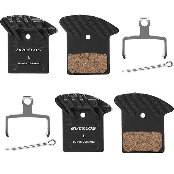 BUCKLOS 2 Pairs Ceramic Bike Disc Brake Pads, Compatible with Shimano M8110 M7110 R9170-F R8070-F R7070-F 4770-F