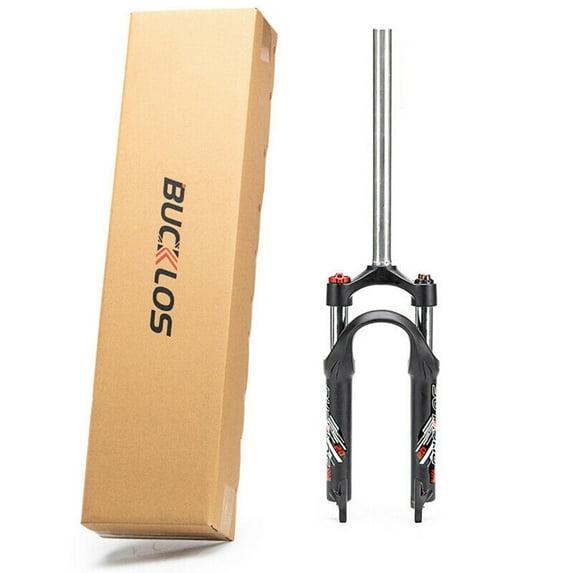 BUCKLOS 20 inch Coil Folding Bike Suspension Fork, Travel 50mm 28.6mm Threadless Straight Tube QR 9mm Crown Lockout Disc Brake Front Forks
