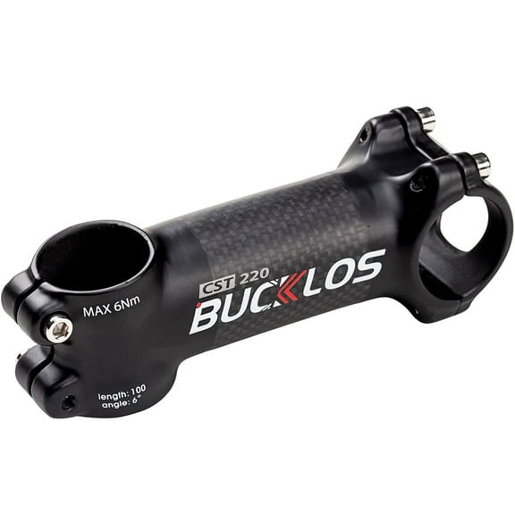 BUCKLOS 31.8mm Carbon+Aluminum Bike Stem 6/17 Degree 60~120mm Mountain Bike Stem, Super Light Bicycle Handlebar Stem Fit Cycling Competition, Road Bike, Bicycle Stem
