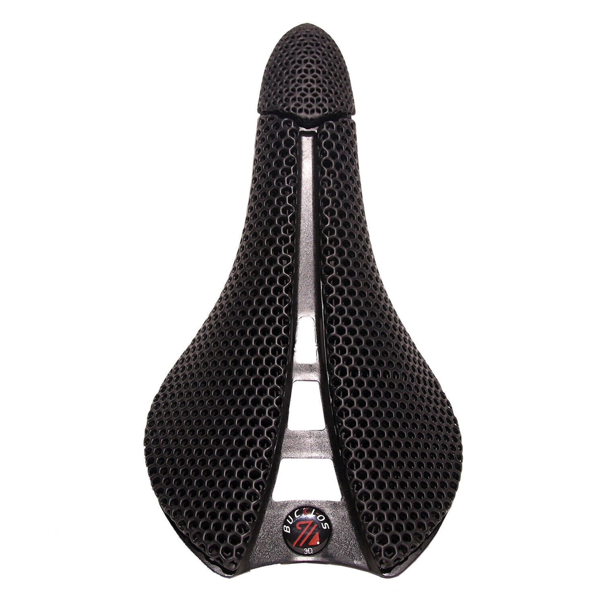 Selle De Vélo BUCKLOS Imprimée 3D Carbone - 145 Mm Large - Confort Gravel/VTT - 185 G - Neuf