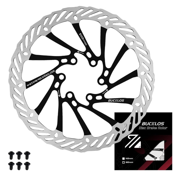 BUCKLOS 6 Bolts Bicycle Disc Brake Rotor G3CS Mountain Bike Rotor 160mm 180mm 203mm Road Bike Rotor Stainless Steel Bicycle Disc Rotors with 6 Bolts fit Shimano SRAM AVID G3