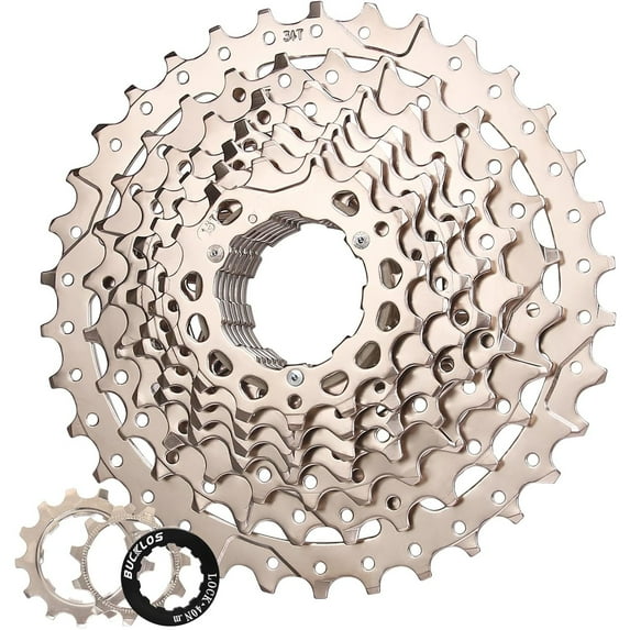 BUCKLOS 8/9/10/11/12 Speed Bike Cassette Ultra-Light 11-25/28/32/34/36/40/42/46/50/52T Bicycle Cassette Fit Mountain Bike/Road Bike/XC/DH/AM,Compatible with Sram Shimano HG Hub Driver…