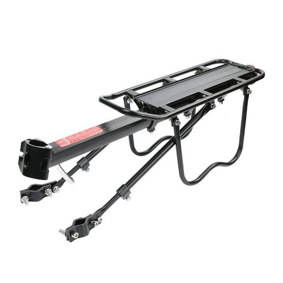 BUCKLOS Adjustable Aluminum Rear Bike Rack - Quick Release, Reflective Mountain Bike Rack with Side Wings