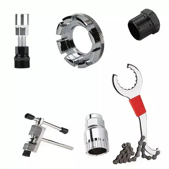 BUCKLOS Bicycle Repair Tool Kits Flywheel Removal Chain Breaker Cutter Crank Puller Bike Wrench Repair Tool​ 6pcs Mountain Bike Tools Kit Road Bike Tool Set