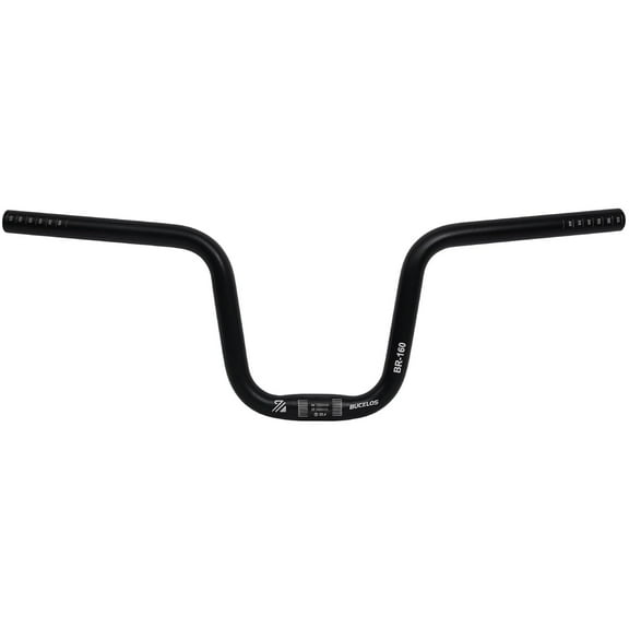 BUCKLOS Bike 25.4 High Riser 120mm/160mm Handlebars - Bicycle Aluminium Alloy Rise 580mm Handle Bars for Mountain Bike/MTB/Folding Bicycle/E-bike,Commuter bike