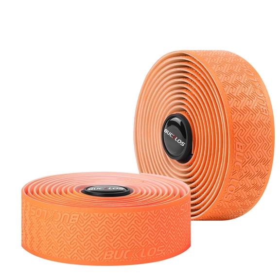 BUCKLOS Bike Handlebar Tape for Road Bike PU Comfortable Bicycle Handlebar Tape EVA Bike Bar Tape Grip 2 Pcs Bicycle Drop Bar Wraps Orange