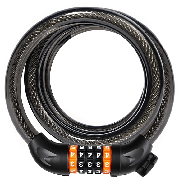 BUCKLOS 5-Digit Combination Bike Lock - 40.55" Heavy Duty Steel Cable Anti-Theft Lock with Mounting Bracket, Resettable Password for Bikes, Scooters, Motorcycles & Outdoor Use