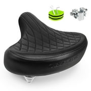 BUCKLOS Bike Seat for Comfort Men Women Wide Bicycle Seats Large Bike Saddle for Ebike Beach Cruiser Peloton Stationary Bike