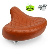 BUCKLOS Bike Seat for Comfort Men Women Wide Bicycle Seats Large Bike Saddle for Ebike Beach Cruiser Peloton Stationary Bike