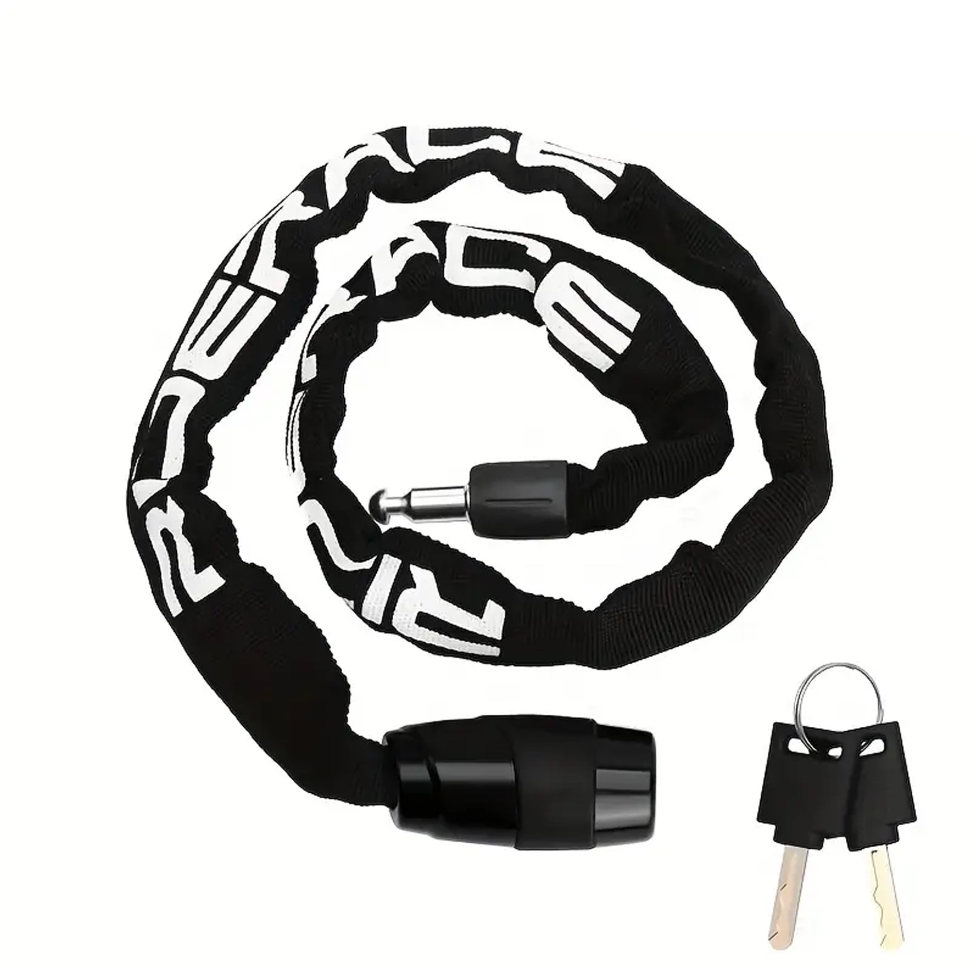BUCKLOS Heavy-Duty Bicycle Chain Lock, Aluminum Alloy, Mechanical Twist Control, Polished Black Finish, Anti-Theft, Anti-Skid, Anti-Hydraulic Shear for Motorcycles, Scooters, Electric Bikes​
