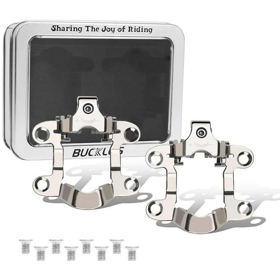 BUCKLOS Look Delta SPD Adapter SPD Bike Bicycle Clip Pedals - Compatible with Peloton & Shimano SPD Fit Aluminium Road Bike/Indoor Outdoor Cycling (9/16'' Clips Pedal Replacement)​