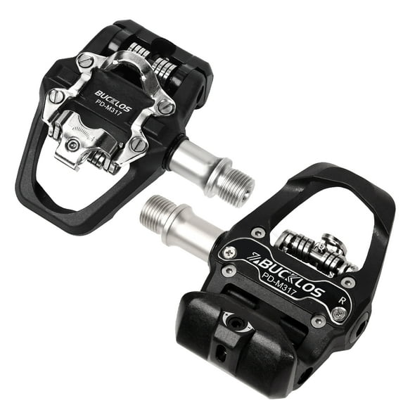 BUCKLOS Look Delta, SPD Bike Bicycle Pedals - Compatible with Peloton & Shimano SPD - 9/16'' Fitness Exercise Indoor Cycling Pedal(Excluding Cleats)