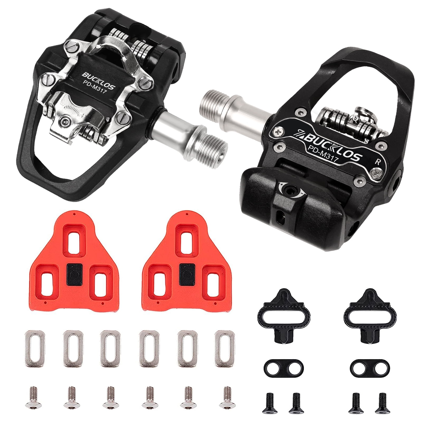 BUCKLOS Look Delta SPD Bike Bicycle Pedals Compatible with Peloton Shimano SPD 9 16 Fitness Exercise Indoor Cycling Pedal Walmart