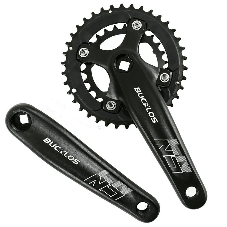 BUCKLOS MTB Crankset Square Taper with 22 24 26 32 38 42 44T Chainring Set 170mm 104 64 BCD Double Triple Chain Ring Mountain Bike Crankset 8 9 10 Speed Compatible with Shimano Sram FSA Walmart