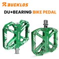 thumbnail image 1 of BUCKLOS Mountain Bike Pedals 9/16", DU+Sealed Bearing Flat Platform Bicycle Pedals, CNC Aluminum Alloy Wide MTB Pedals, Anti‑Slip Pins, Waterproof Dustproof for MTB BMX Folding Bikes, 1 of 9