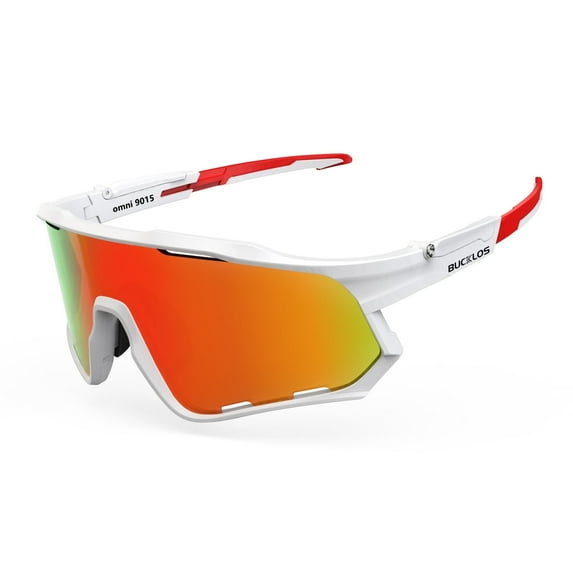 BUCKLOS Polarized Sunglasses Cycling UV400 Protection,TR90 Sports Goggles for Men Women,Running Baseball Golf Outdoor
