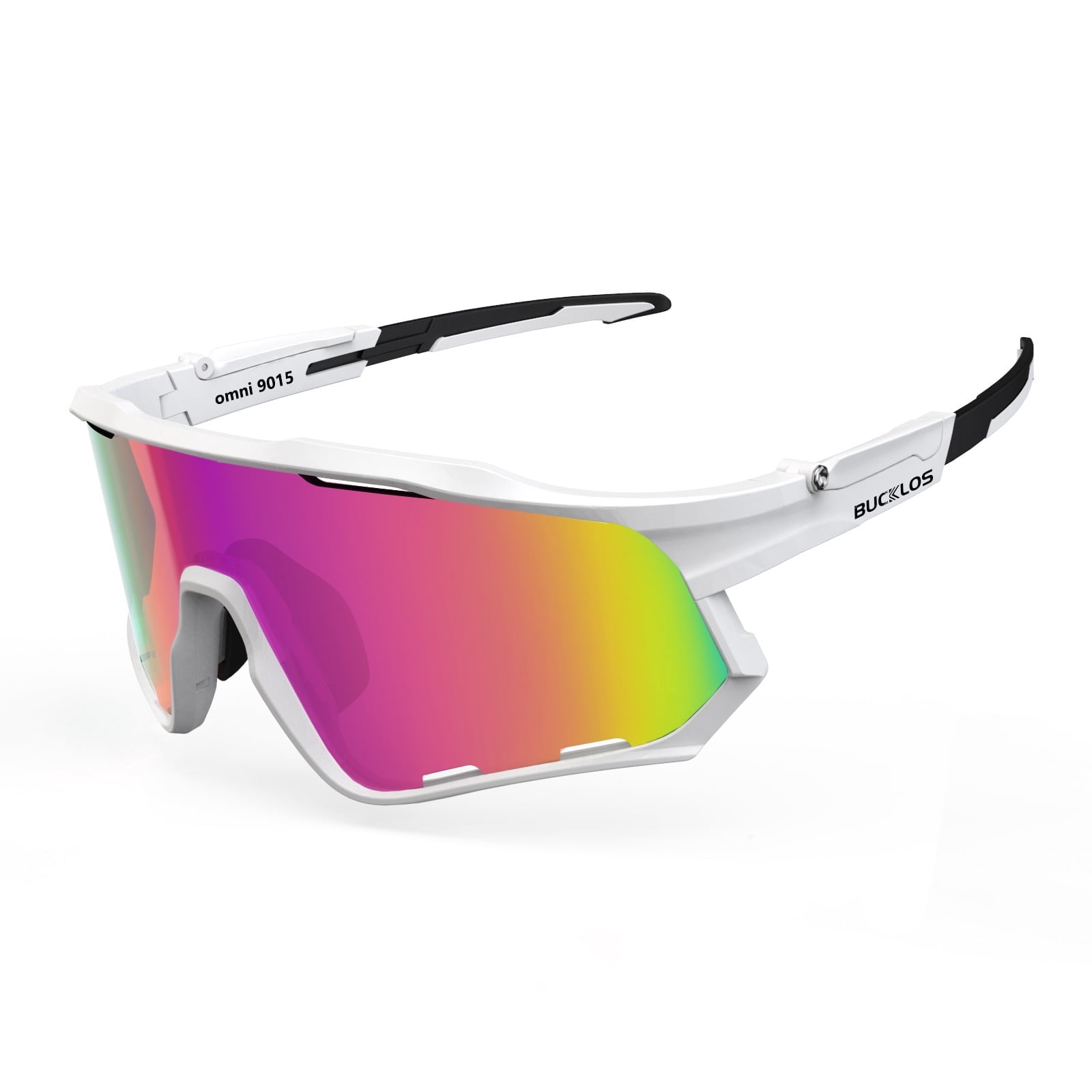 BUCKLOS Polarized Sunglasses Cycling UV400 Protection,TR90 Sports Goggles for Men Women,Running Baseball Golf Outdoor