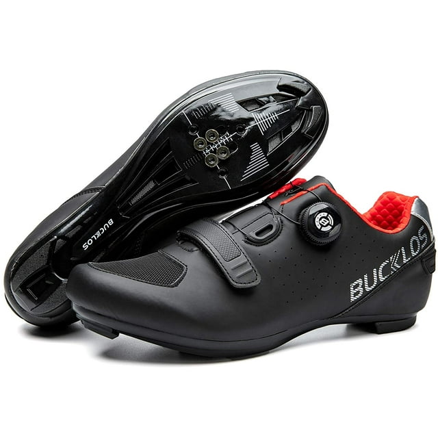 BUCKLOS Road Bike Shoes Compatible with Peloton, Mens Bike Shoes, Bike